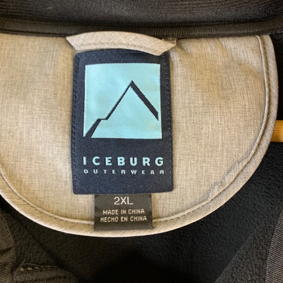 Men’s Iceberg Outerwear Thermal gray fleece lined full zip winter snow ski - Picture 2 of 14